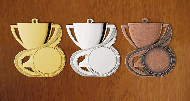 medal 52x54 mm na wklejkę 25 mm - brązowy (produkt niedostępny) (stara kolekcja) puchary statuetki medale