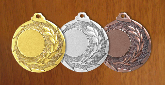 medal 50mm na wklejkę 25mm, brązowy (produkt niedostępny) puchary statuetki medale